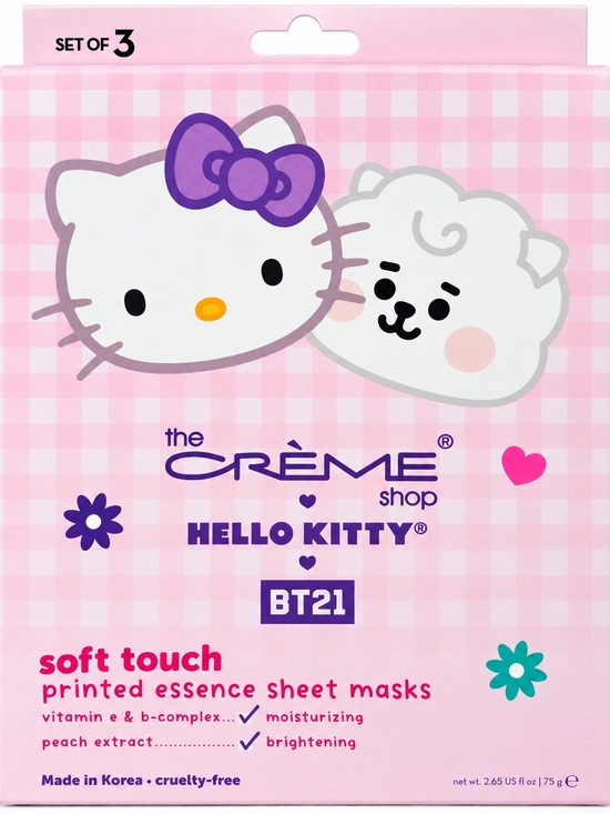 The Creme Shop Other - The Creme Shop x Hello Kitty BT21 Soft Touch Sheet Masks - Pink (Set of 3)